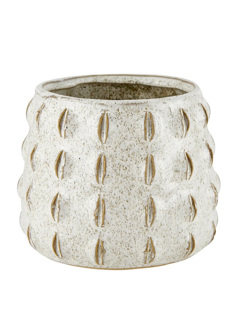 4” Textured White Ceramic Accent Planter